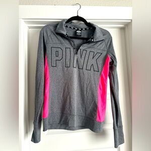 Vs pink 1/2 zip shirt like new without tags size medium